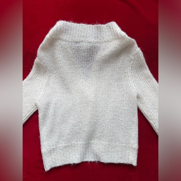 Guess Collection Women's Super Long Sleeve Knit Ivory One Button Cardigan Sz: L - Picture 8 of 8